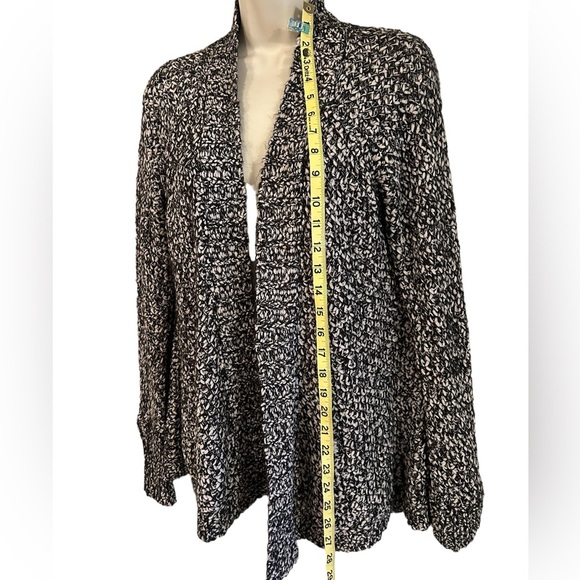 Black and white cardigan with open front size M - Picture 2 of 7